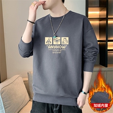 外贸跨境现货主推2025秋冬加绒休闲男士印花套头卫衣JR187-P19，男装卫衣，星座1816-2（原1210–2）
