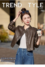 2026年春季新款现货时尚高品质皮衣小外套机车服女装，女装皮衣，臻衣坊