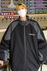 冬款港风撞色拼接工装潮男加棉加厚户外夹克外套J25007J加棉-P85，男装夹克，电商A001-1