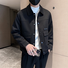 轻熟风男士秋冬纹理压皱2025秋季长袖夹克店主风JK0811-P125，男装夹克，电商A236