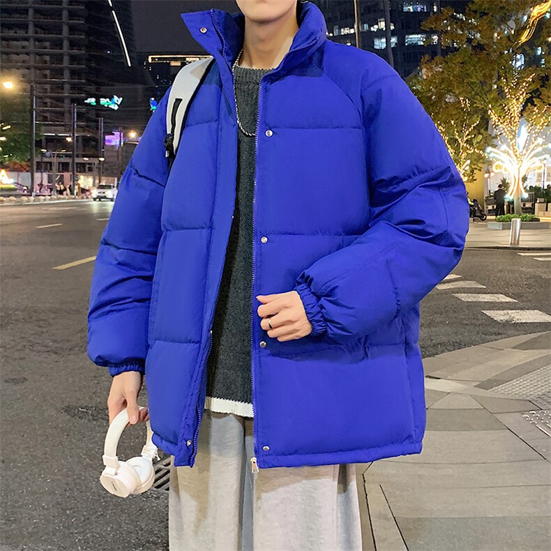 冬季男士棉服潮棉袄情侣立领加厚纯色棉衣男青年A266-MF365-P70,男装棉衣,电商A266