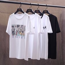 714-1-T092男装新款短袖潮日系数码印花T恤情侣潮x，男装T恤，星座714-1