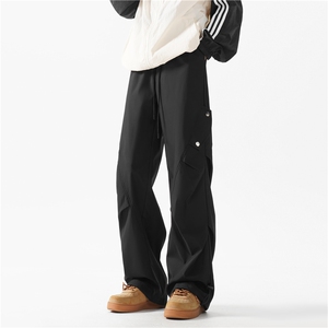 INS秋季新款机能户外褶皱宽松冲锋裤伞兵裤B315-K24308-特p35控68图片