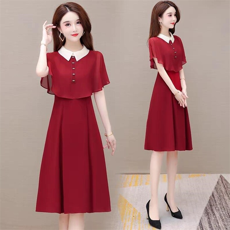 斗篷时尚连衣裙，女装连衣裙，湘怡服饰