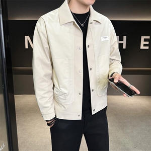 休闲纯色长袖上衣 男贴标休闲百搭夹克 A329-JK5091-P95图片