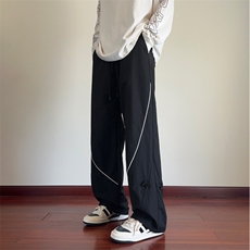 抖音品质夏季新款潮流百搭薄款宽松冰丝裤B315-K24224-特p35控68，男装休闲裤，电商B315