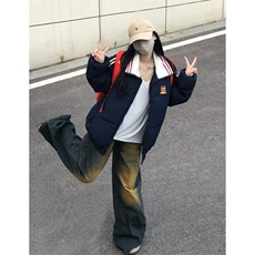 新款男女棉服冬季复古宽松休闲百搭外套M9003-P74，男装棉衣，星座208-5