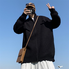 秋冬季开衫毛衣外套男女新款潮流夹克上衣休闲外穿针织衫~M6030，男装针织衫/毛衣，星座601-2