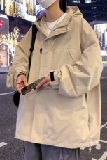 潮流宽松连帽夹克休闲户外冲锋衣A161-CYJK9116-P78，男装夹克，电商A161