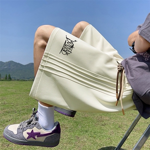 已注册直播抖音得物品质三条杠运动男五分休闲短裤K307P30图片