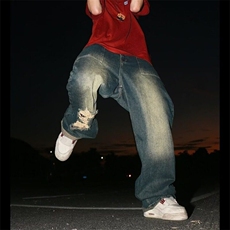 美式高街hiphop复古蓝水洗做旧破洞牛仔裤男嘻哈宽松直筒阔腿裤子，女装休闲裤，星座506A