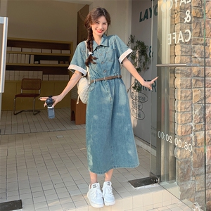 现货 夏季牛仔拼色连衣裙2C098-820P135K188图片