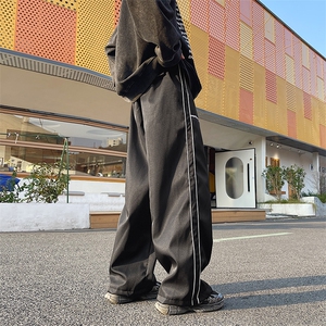 原宿长裤青春流行简约男时尚潮牌休闲裤潮运动裤宽松型图片