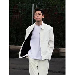 网图有货行政夹克男硬汉穿搭秋季拉链外套工装上衣A927-P55