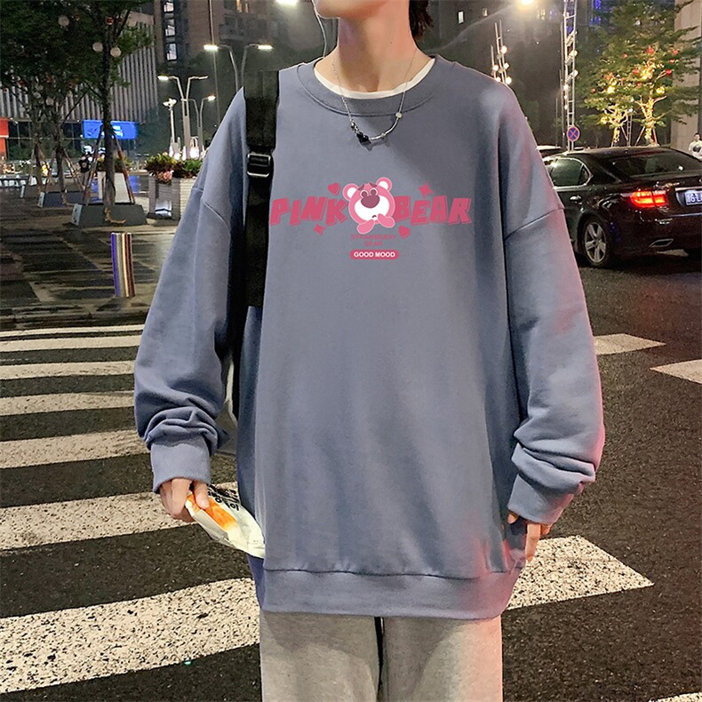 S6329-P28秋季圆领卫衣男大码韩版宽松长袖外套,男装卫衣,电商A040