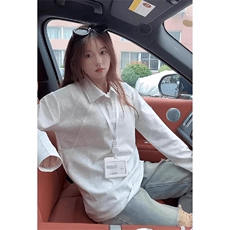 抖音得物高品质美式高街重磅曼巴棉结构螺纹拼接翻领卫衣长袖T恤，男装T恤，电商A486-1