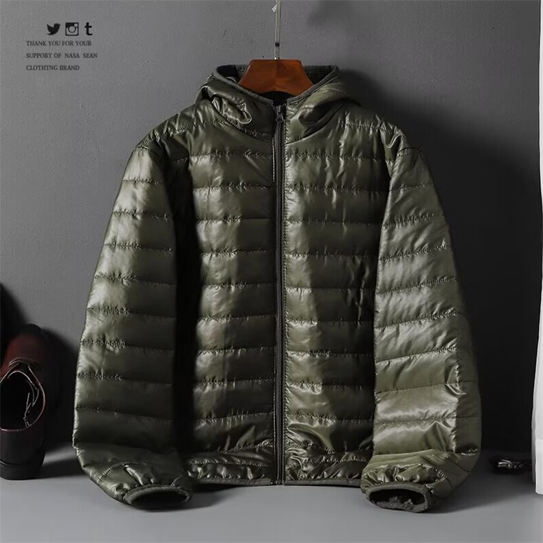 加绒冬男连帽棉衣褶皱条纹面包服棉袄外套大码M-5XLMY999P45,男装棉衣,星座1013-1