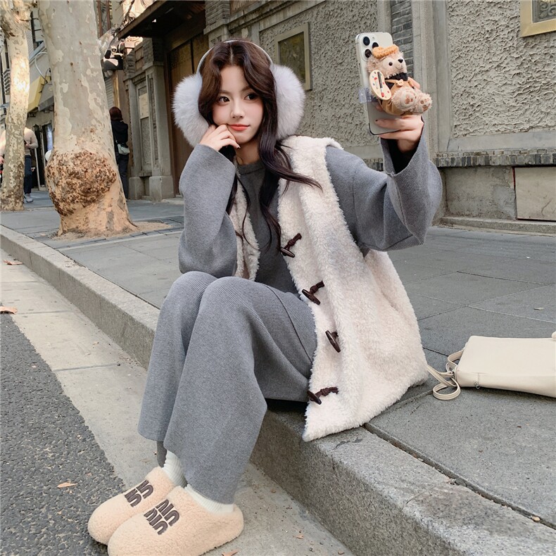 【新款】毛衣套装+马甲三件套2C115-2381-P225-K338,女装套装/套裙,2C115