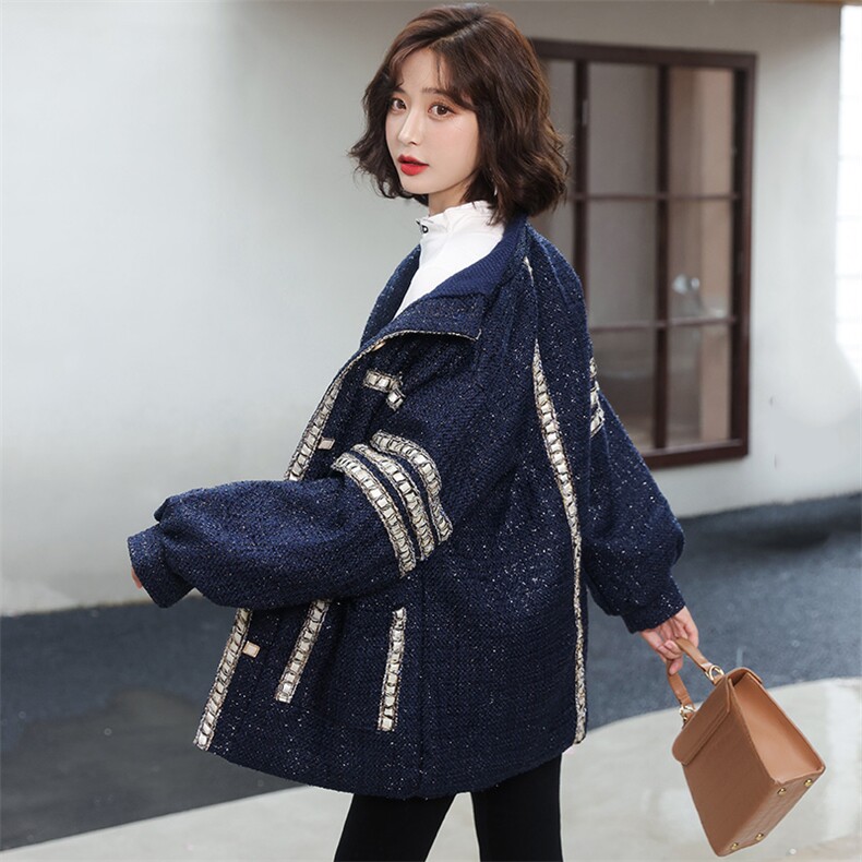 时尚百搭短款羽绒服女冬季新款韩版宽松显瘦加厚保暖外套上衣,女装毛呢外套,天丽