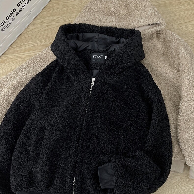 美式羊羔毛棉衣男冬季潮加厚慵懒风毛毛棉服痞情侣外套MF386-P95,男装棉衣,星座412-3