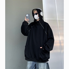 港风美式潮牌痞帅设计感拉链套头连帽卫衣男XZ213-W2205-P70控88，男装卫衣，星座213