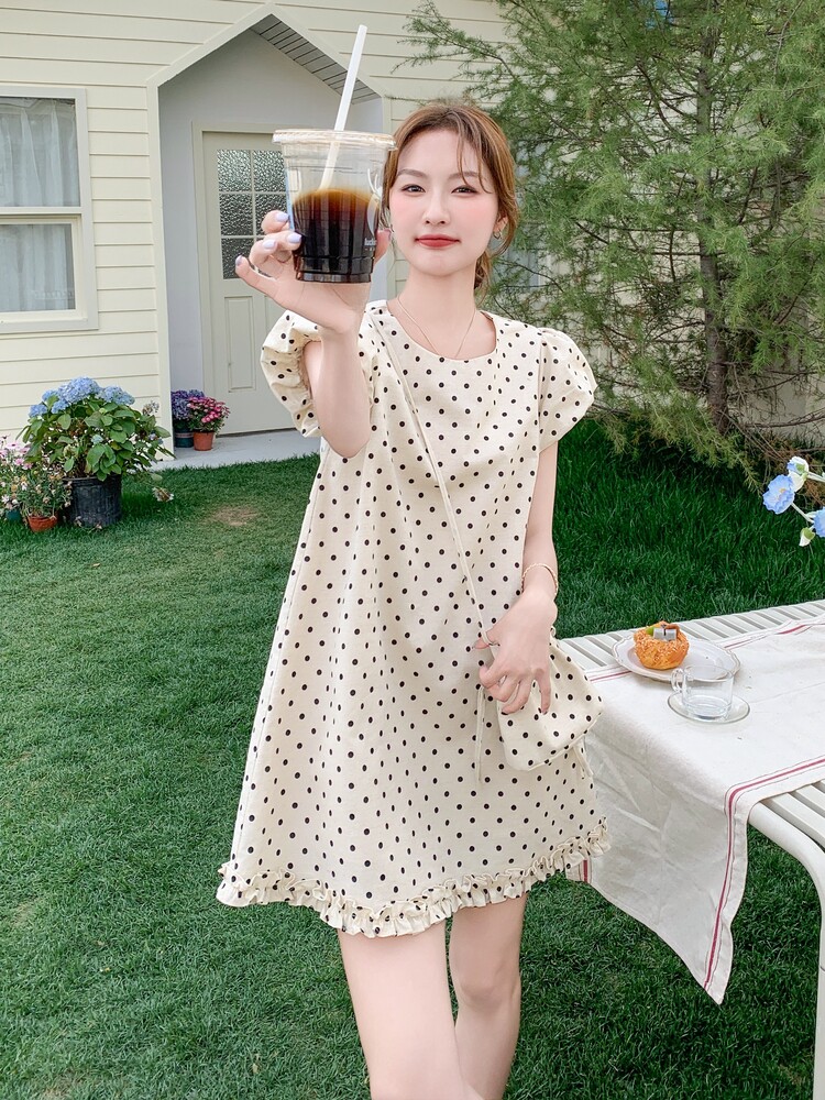 现货210-3257-P135-K199高端轻奢波点配包连衣裙2025年夏季,女装套装/套裙,浙宝210（原浙宝191）