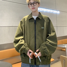 灯芯绒大拉链外套男款秋季夹克2024休闲衣服J7089P75，男装夹克，电商A157