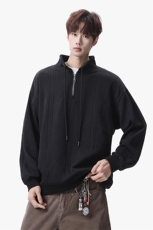 卫衣男春季新款港风宽松提花大码长袖T套头上衣WY9975-特P42，男装T恤，星座214-3