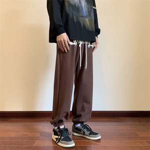 2026秋季新款美式印花束脚卫裤地板景 XZ604-KP80-P55控68图片