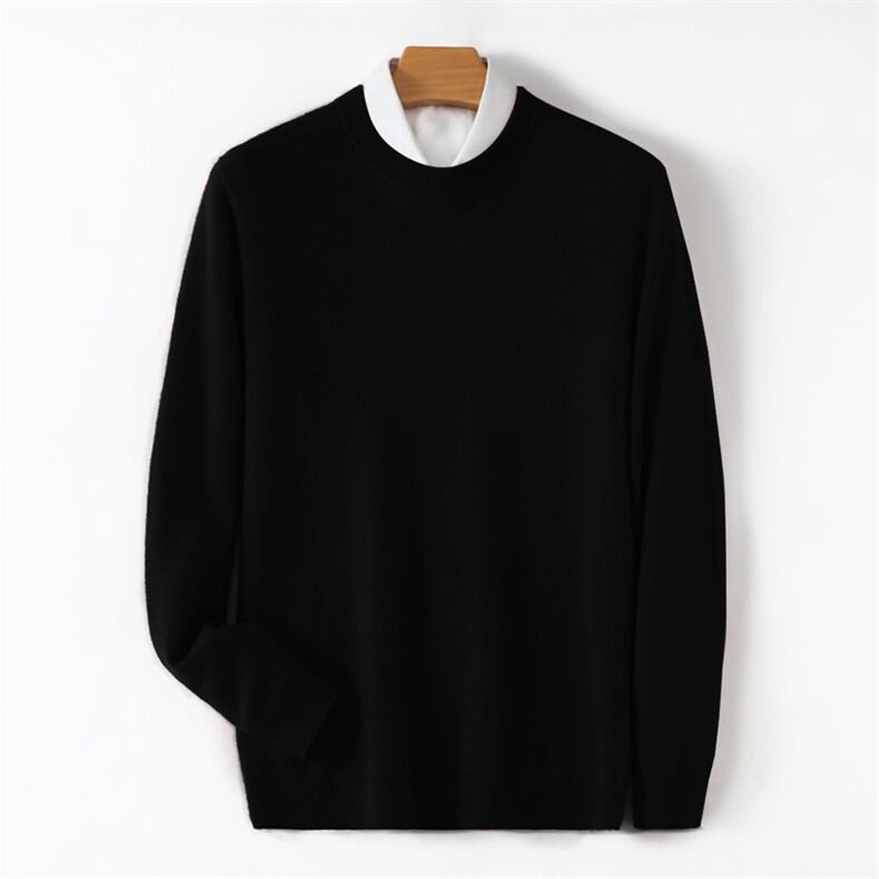高品质男士羊绒套衫一线成衣简约大方圆领设计保暖舒适百搭款男装，男装羊绒套衫，昭美纯山羊绒