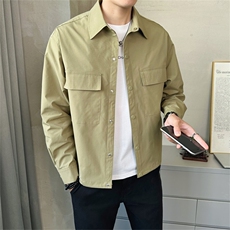 2025秋季店主风新款简约休闲翻领夹克高品质外套男潮JK160-P95，男装夹克，电商A413