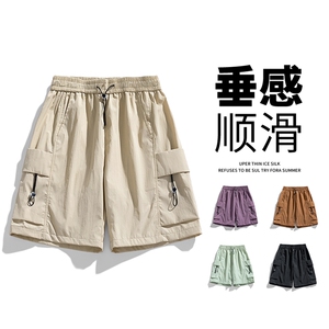 2026夏季工装短裤男宽松休闲裤直筒情侣款五分裤 A436-6201-P35图片