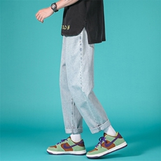 松紧腰牛仔裤男直筒宽松夏季韩版潮流休闲裤子A080-9252-P30，男装牛仔裤，电商A080