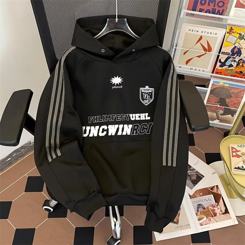 卫衣男春秋季2024新款外套美式高街宽松男生潮牌连帽衣服W111/P48,男装卫衣,星座506