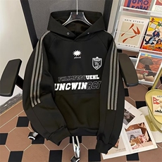 卫衣男春秋季2024新款外套美式高街宽松男生潮牌连帽衣服W111/P48，男装卫衣，星座506
