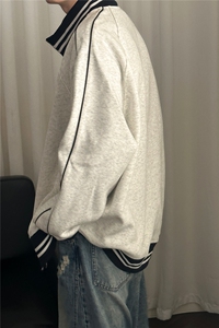 2026春现货立领卫衣外套男士宽松休闲绣花上衣A351-AW2529-P95图片