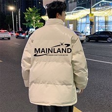 港风直播抖音高品质宽松男羽绒棉加厚PU皮棉衣外套M1506P85，男装棉衣，电商C408-1(原B339-1)