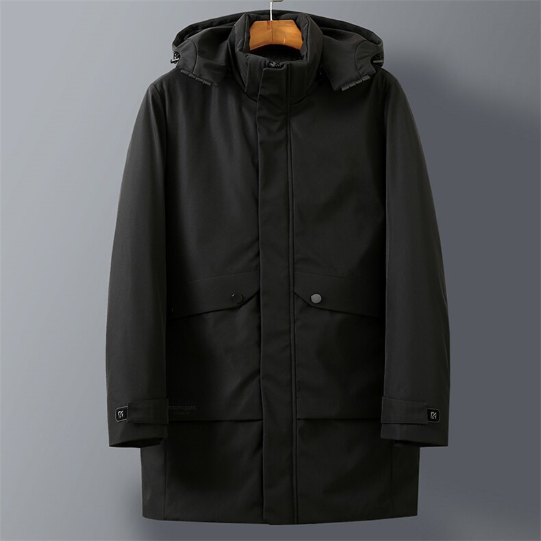 YT52023冬季新男士羽绒服男装连帽中长款白鸭绒潮流加厚保暖P355,男装羽绒服,电商B360