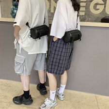 0517潮牌原创休闲斜挎小包简约帆布单肩包时尚百搭包复古包袋，鞋类箱包男包，星座510A-2