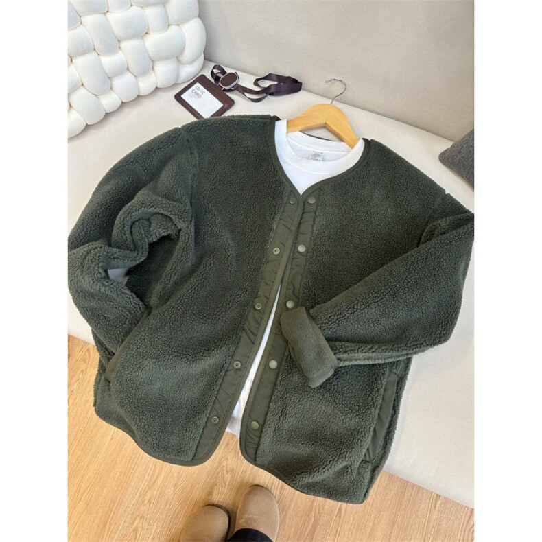 无领摇粒绒外套GS03-P85成分100聚酯纤维，女装短外套，星座1302