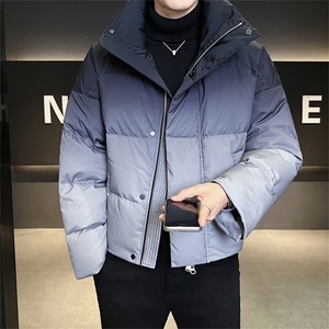 新标90绒有报告 男士立领渐变色羽绒服宽松外套 6732-P395图片