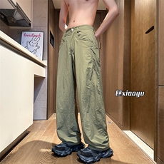 XZ616夏季薄款半松紧弯刀冰丝裤速干休闲裤TY2492M-5XLP55控78，男装休闲裤，星座512A（原616）