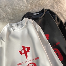 T4198-P25加绒款-P35简约帅气百搭长袖t恤男大码胖子卫衣，男装卫衣，电商A040