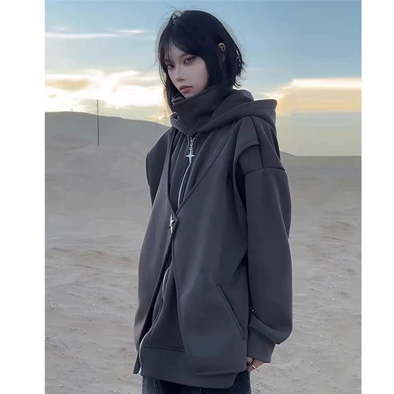 抖音质量重磅克重华棉设计感假两件卫衣ZW0110-P68,男装卫衣,星座313A(原308A-2)