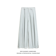 2026秋季新款潮流格子透气宽松休闲冰丝裤B315-K25636-特p40控78，男装休闲裤，电商B315