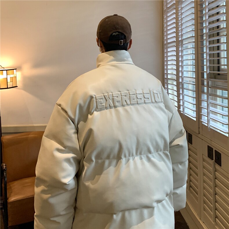 主推冬装新品钢印pu皮棉衣羽绒棉情侣棉服加厚外套H786P128男,男装棉衣,电商A341