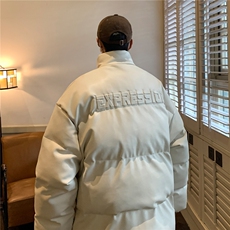 主推冬装新品钢印pu皮棉衣羽绒棉情侣棉服加厚外套H786P128男，男装棉衣，电商A341
