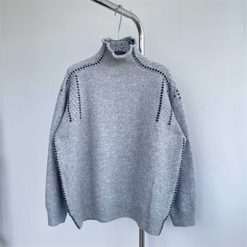 【005】毛衣外套女明线新款宽松显瘦上衣针织衫A079-MY871-P52,男装针织衫/毛衣,电商A079