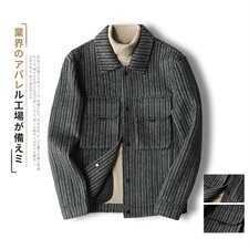 2021阿尔巴卡男士双面羊绒夹克短款外套毛呢大衣Y8889P315控428，男装毛呢大衣，电商D230