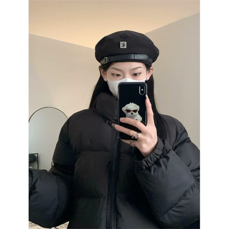 潮牌立领面包服宽松冬季外套男女美式休闲情侣棉衣,男装棉衣,星座506A
